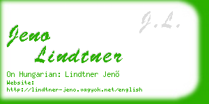 jeno lindtner business card